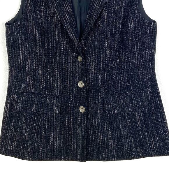 Bonnie & Norma Vintage Vest Waistcoat Three Button Lined Academia Office - Picture 4 of 7